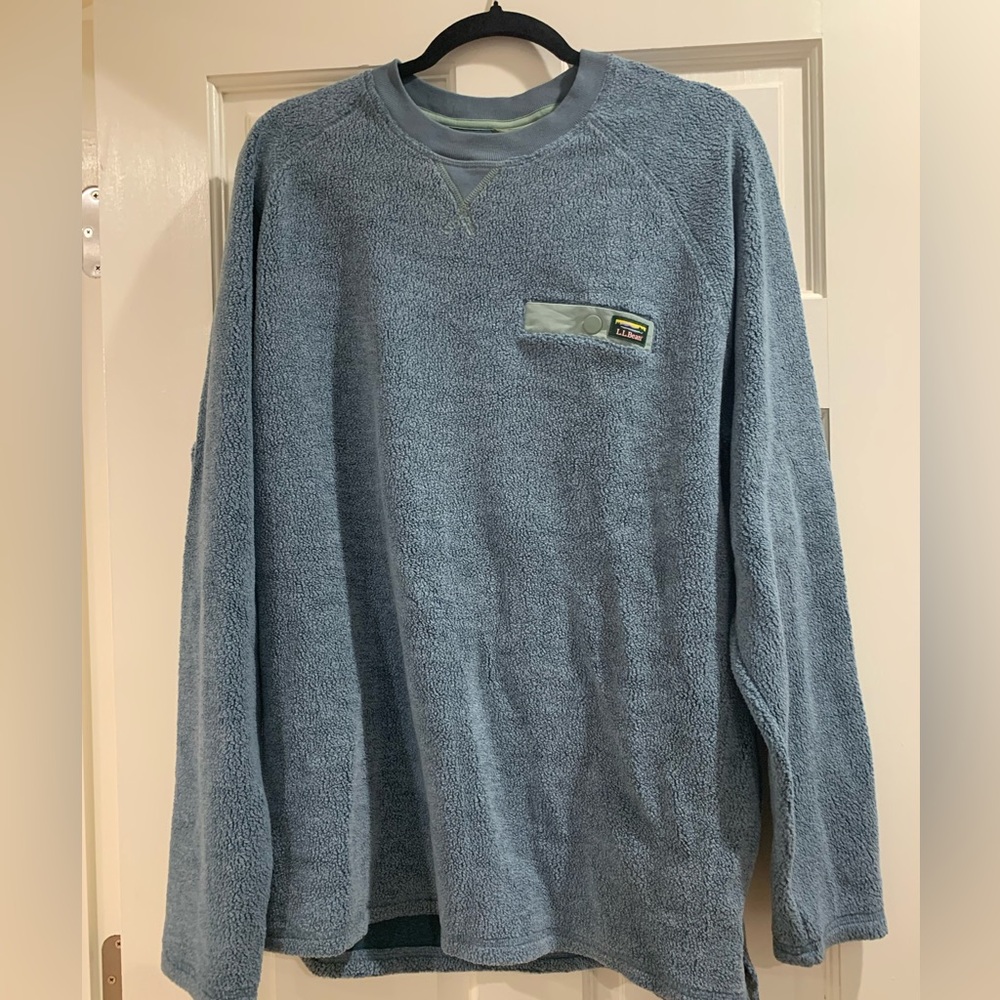 LL Bean Mens Crewneck Tumbled Sherpa size XL Tall